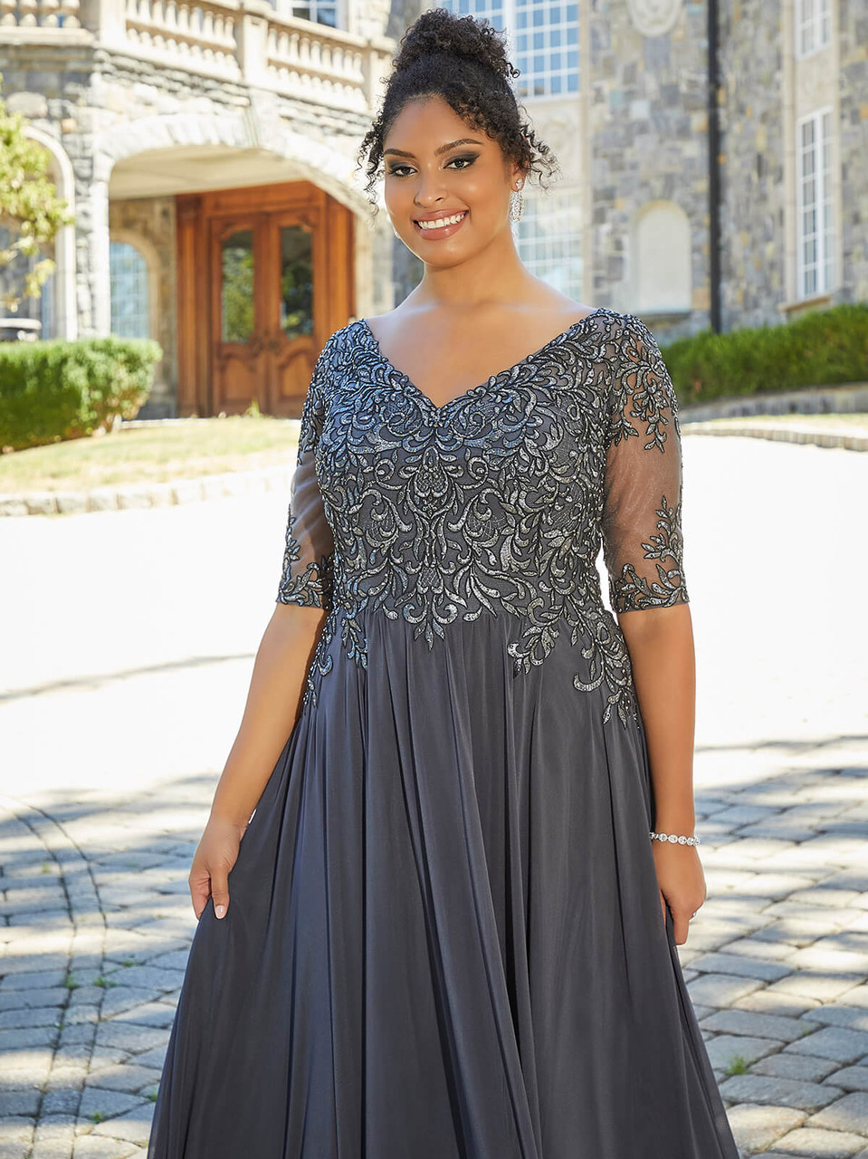 plus size mother of the bride dress